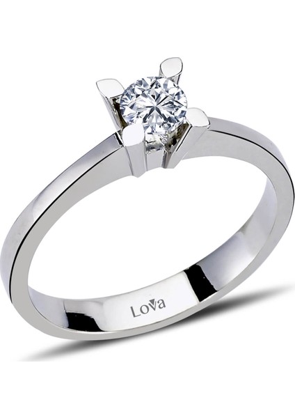 Lova E Renk 0,30 Karat Pırlanta Tektaş Yüzük 1050046