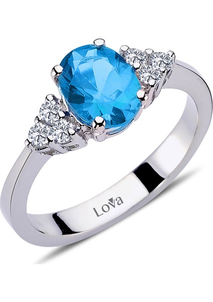 lı Oval Blue Topaz Yüzük 1050215 fiyatları