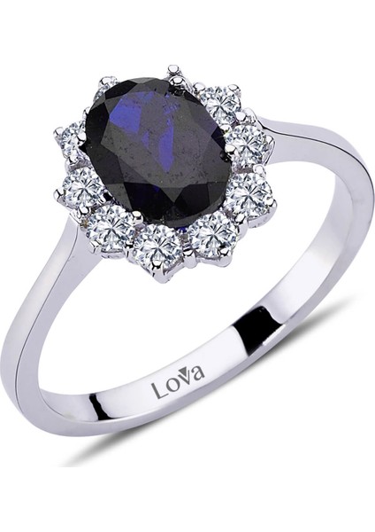 lı Oval Safir Anturaj Yüzük 1050246 fiyatları