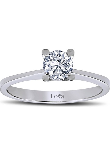 Lova E Renk 0,50 Karat Pırlanta Tektaş Yüzük 1060004