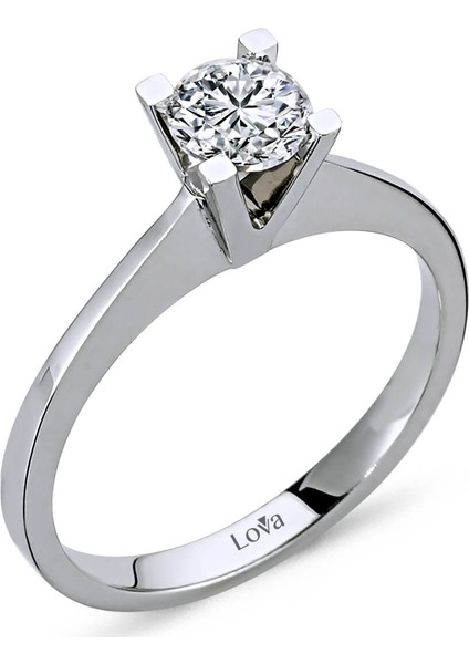 Lova E Renk 0,50 Karat Pırlanta Tektaş Yüzük 1060004