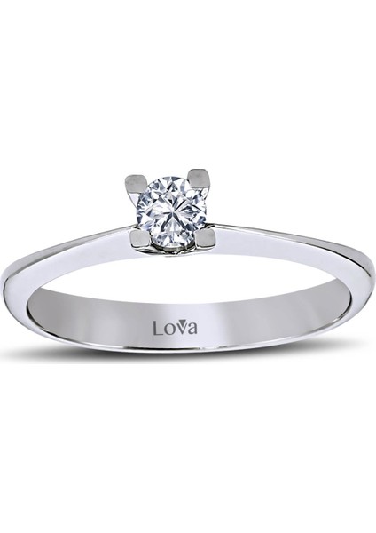 Lova E Renk 0,16 Karat Pırlanta Tektaş Yüzük 1060007