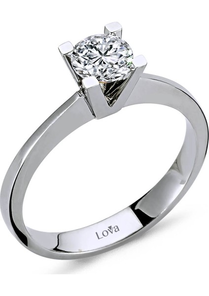 Lova F Renk 0,60 Karat Pırlanta Tektaş Yüzük 1060013
