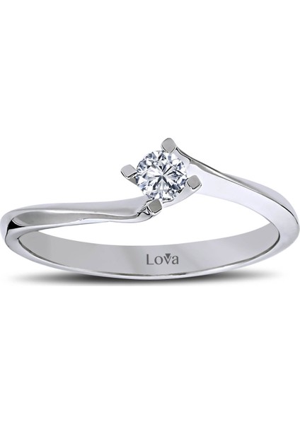 Lova D Renk 0,14 Karat Pırlanta Tektaş Yüzük 1060051