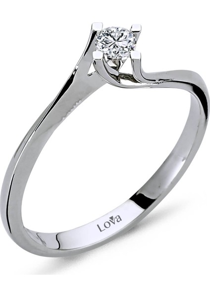 Lova D Renk 0,14 Karat Pırlanta Tektaş Yüzük 1060051