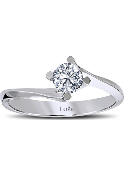 Lova E Renk 0,40 Karat Pırlanta Tektaş Yüzük 1060053