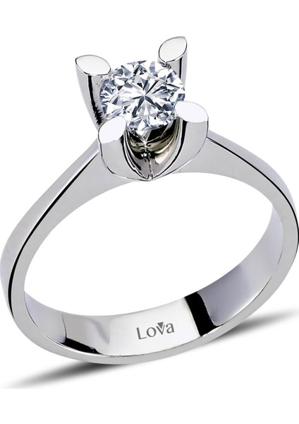 Lova D Renk 0,59 Karat Pırlanta Tektaş Yüzük 1070020