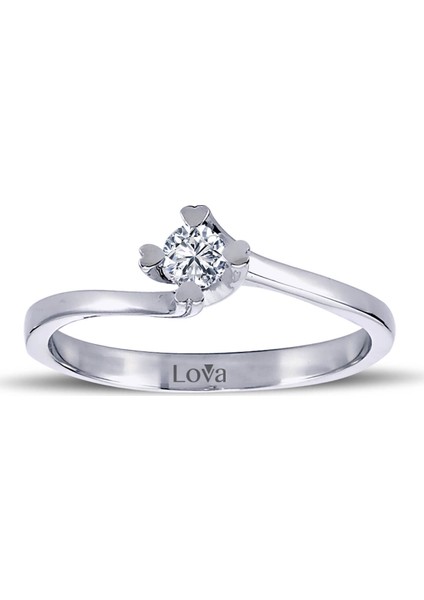 Lova E Renk 0,14 Karat Pırlanta Tektaş Yüzük 1070027