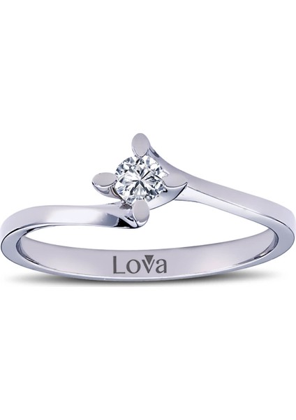 Lova F Renk 0,12 Karat Pırlanta Tektaş Yüzük 1070034