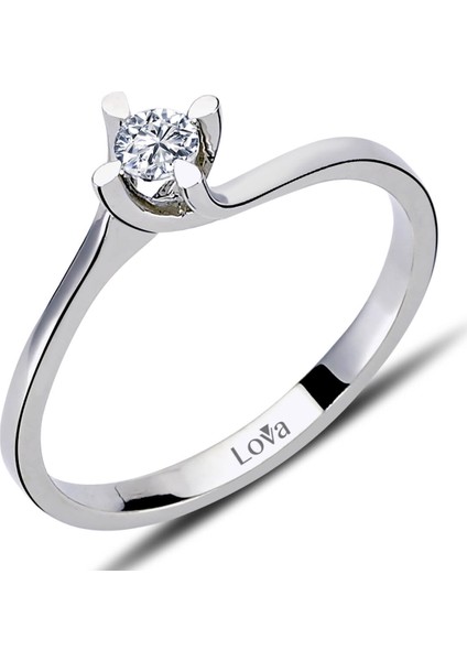 Lova G Renk 0,13 Karat Pırlanta Tektaş Yüzük 1070038