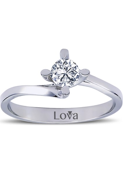 Lova E Renk 0,30 Karat Pırlanta Tektaş Yüzük 1070040