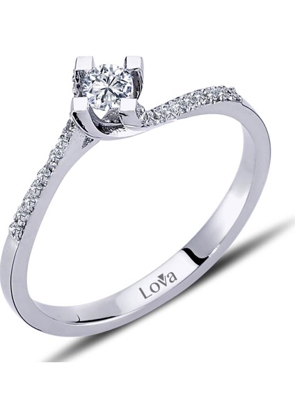 Lova Toplam 0,24 Karat Pırlanta Tektaş Yüzük 1070052