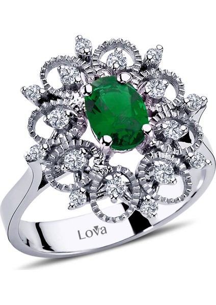 lı Oval Zümrüt Yüzük 1070082