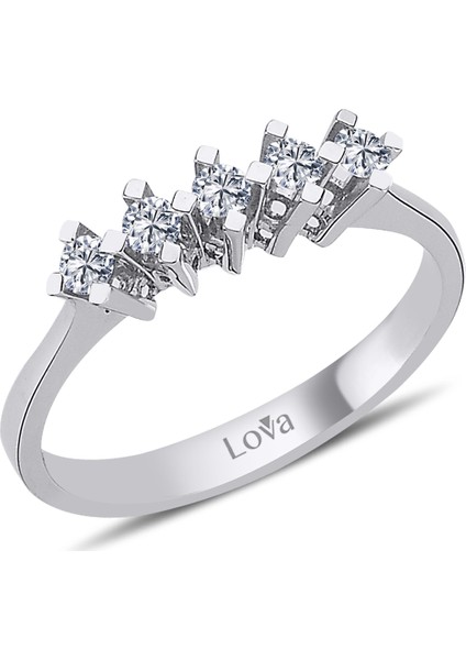 Lova 0,25 Karat Pırlanta Beştaş Yüzük 1070086