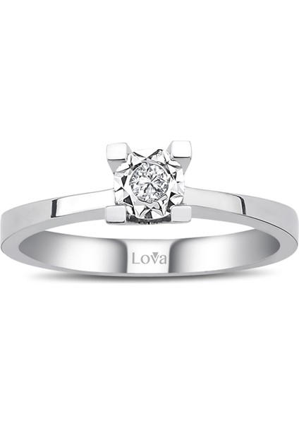 Lova 0,50 Karat Efektli Pırlanta Tektaş Yüzük 1070088