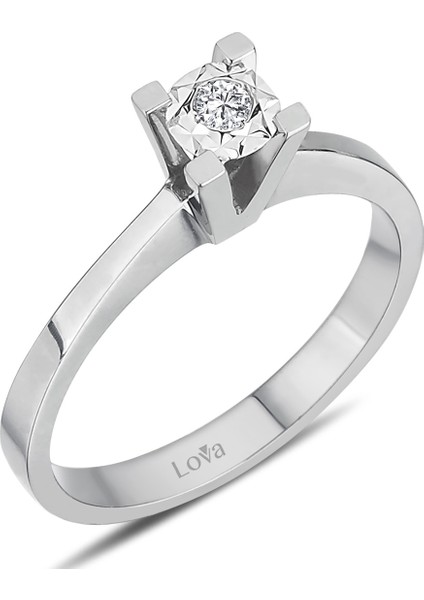 Lova 0,50 Karat Efektli Pırlanta Tektaş Yüzük 1070088 fiyatları
