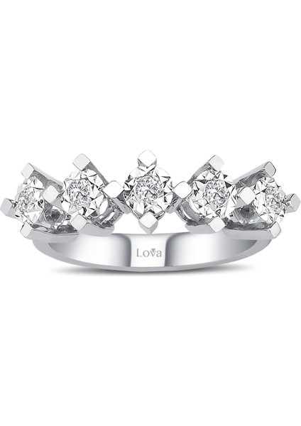 Lova 1,50 Karat Efektli Pırlanta Beştaş Yüzük 1070102