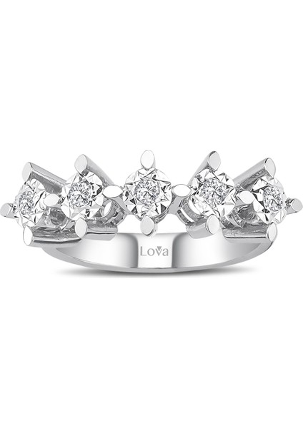 Lova 1,50 Karat Efektli Pırlanta Beştaş Yüzük 1070106