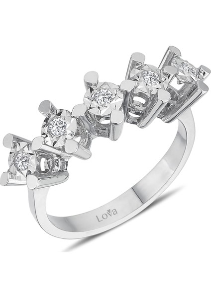 Lova 1,50 Karat Efektli Pırlanta Beştaş Yüzük 1070108 fiyatları