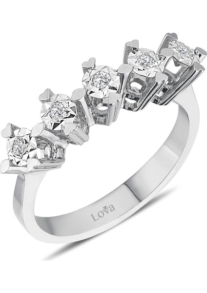Lova 1 Karat Efektli Pırlanta Beştaş Yüzük 1070109 fiyatları