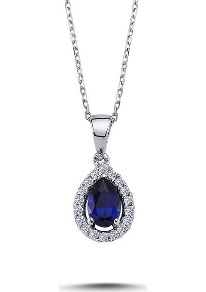lı Damla Safir Kolye 2010019
