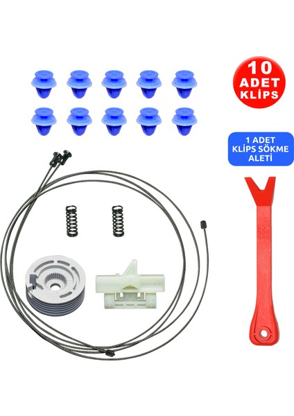 Set Cam L Fiat Fiorino Peugeot Bipper Citroen Nemo + 10 Klips + Klips Sökme