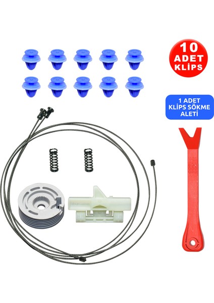 Set Cam R Fiat Fiorino Peugeot Bipper Citroen Nemo + 10 Klips + Klips Sökme