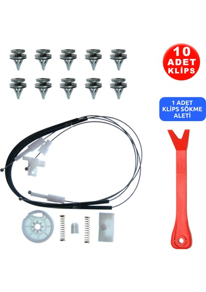 Set Cam L Ön Renault Megane 1 + 10 Klips + Klips Sökme