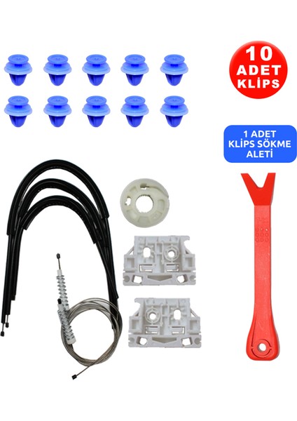 Set Cam R Ön Citroen C5 2008 Üzeri + 10 Klips + Klips Sökme