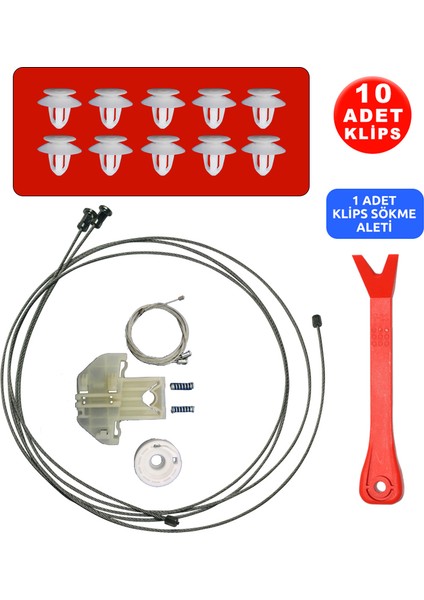 Set Cam L Arka Ford Focus 98 Üzeri + 10 Klips + Klips Sökme