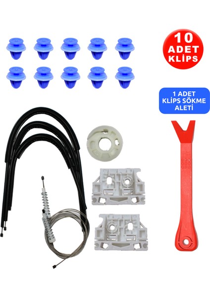 Set Cam L Ön Citroen C5 2008 Üzeri + 10 Klips + Klips Sökme