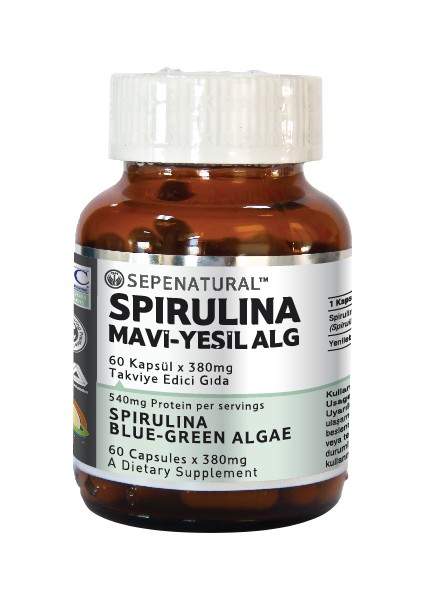 Spirulina 60 Kapsül x 380 mg | Spirulina Yosun Hapı