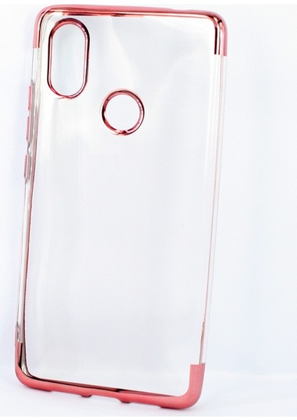 Xiaomi Mi 8 SE Kılıf Nikelaj Kenarlı Silikon Arka Kapak - Rose Gold