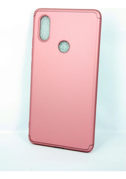 Case 4U Xiaomi Mi 8 SE Kılıf 360 Derece Korumalı Tam Kapatan Koruyucu Sert Arka Kapak - Rose Gold