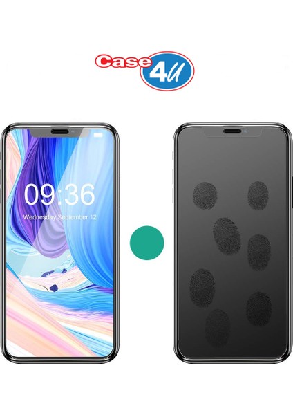 Case 4U Apple iPhone XS Max - iPhone 11 Pro Max Tam Kaplayan Tamperli Cam Ekran Koruyucu Curved Kırılmaz Kenar Siyah