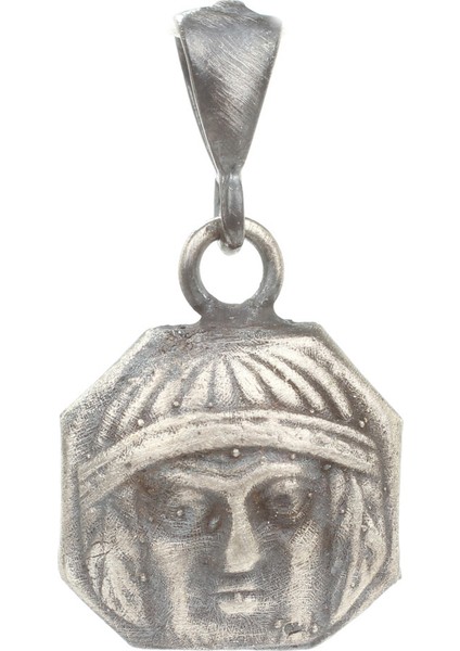 925 Ayar Gümüş Antik Roma Figür Madalyon Kolye Ucu