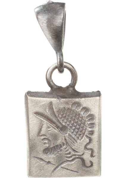 925 Ayar Gümüş Roma Askeri Figürü Madalyon Kolye Ucu