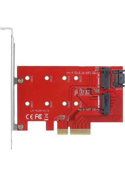 PCIE PCI express X4 M NGFF M.2 + B NVME M.2 Uzatma Kartı