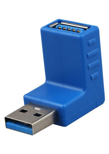 usb 3.0 dişi erkek 90 derce L tipi usb3.0 dirsek çevirici adaptör