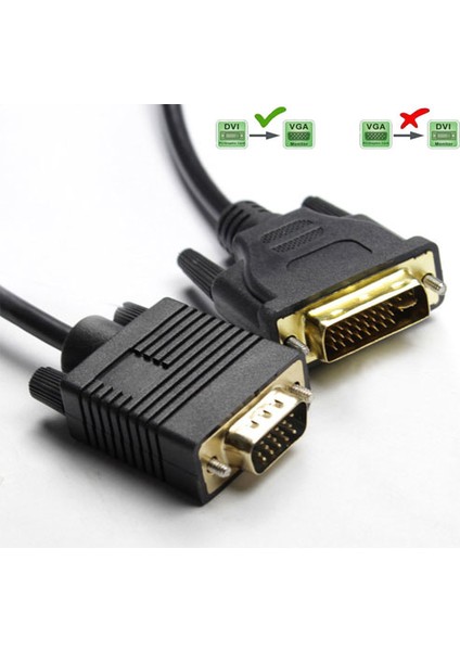 Platoon Dvı-I 24+5 Pin To VGA Erkek Kablo 3 m