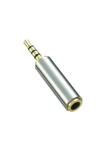 Stereo 4 boğum 3.5mm Erkek to 2.5mm dişi çevirici metal jak