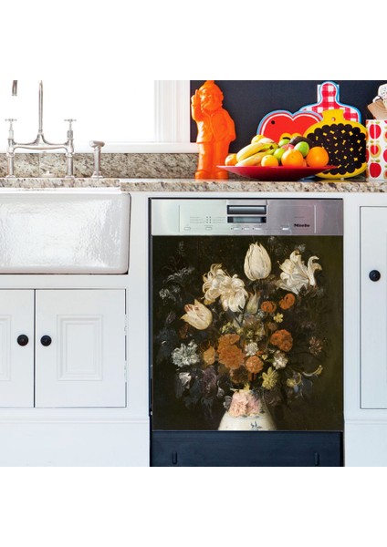 Sanat Eseri Bulaşık Makinası Kapak Stickerı