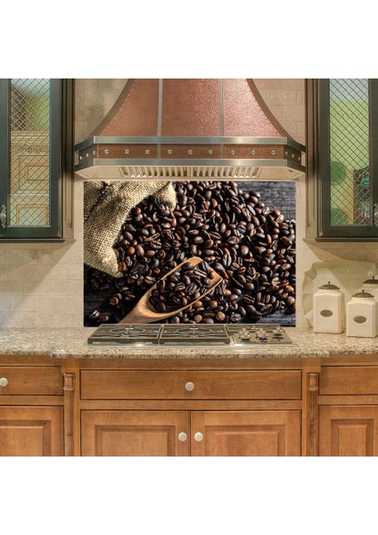 Mutfak Ocağı Arkası Kahve Kokusu Sticker