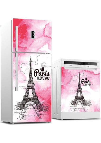 Paris Buzdolabı, Bulaşık Makinesi ve Ocak Arkası Set Yapışkanlı Folyo 0034