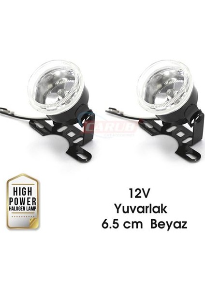 Sis Lamba 12V Yuvarlak 6.5 Cm Beyaz