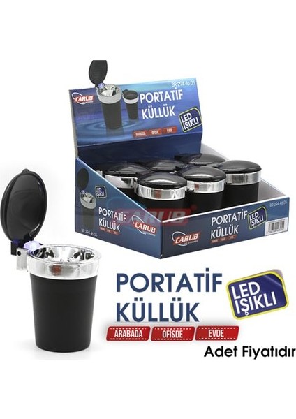 Küllük Black Jett Mavi Ledli Kapaklı