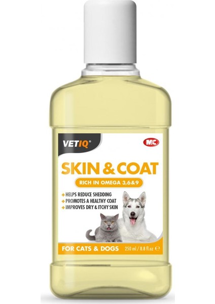 Skin&Coat Kedi ve Köpekler İçin Sıvı Omega 3&6 Takviyesi 250 ml