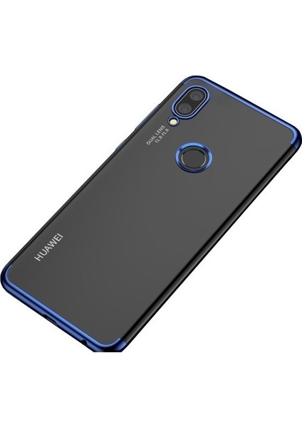 Huawei P20 Lite Kılıf 4 Köşe Renkli Laser Silikon + Nano Cam Ekran Koruyucu