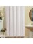 Banyo Perdesi 2x110x200 Çift Kanat Duş Perdesi Halka Hediyeli Duşakabin Perdesi 5026 Beyaz 1
