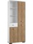 Tdesigno Satürn Banyo Boy Dolabı 60 cm - Safir Meşe ve Beyaz 1